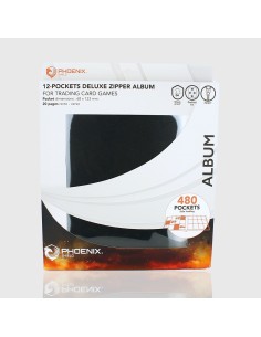 Phoenix Shield Album à zip 480 cartes similicuir Noir