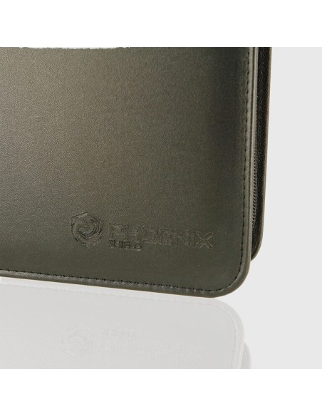 Phoenix Shield Album à zip 480 cartes similicuir Noir