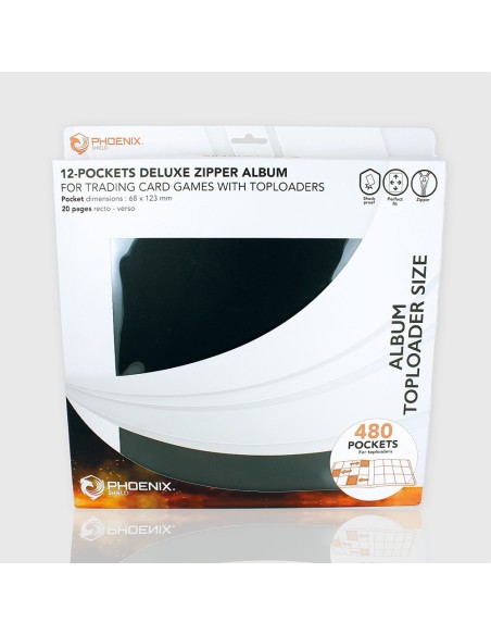 Phoenix Shield Album à zip pour Toploader 480 cases Noir