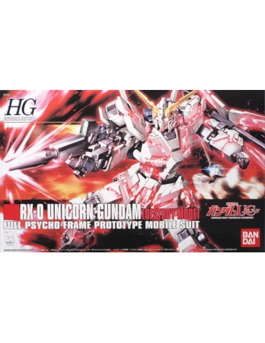 Gundam Gunpla HG 1/144 100 RX-0 Unicorn Gundam Destroy Mode