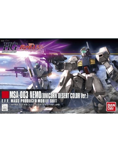 Gundam Gunpla HG 1/144 164 Msa-003 Nemo Unicorn Desert Color