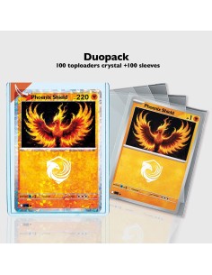 Phoenix Shield Toploader Crystal + Sleeves  X100 2