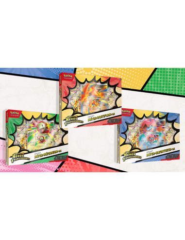 Lot des 3 Coffrets Mega EX : Mega-Evolution Heros Transcendants ME2.5