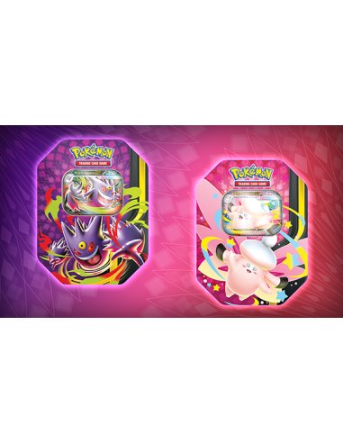 Lot de 2 Pokébox : Méga Ectoplasma Ex et Méga Mélodelfe Ex