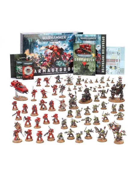 Warhammer 40,000 Armageddon V11 FR - Boîte de lancement officielle 11e édition Space Marines contre Orks