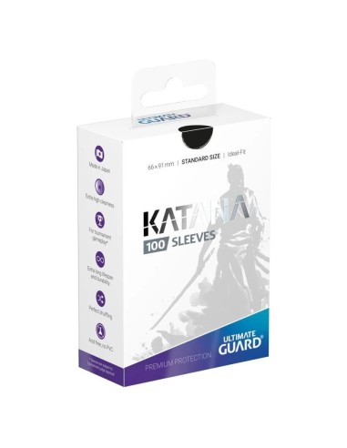 Ultimate Guard Katana Black - Sleeves premium 100 protège-cartes standard size