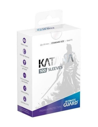 Ultimate Guard Katana Transparent x100 - Sleeves premium transparentes pour jeux de cartes