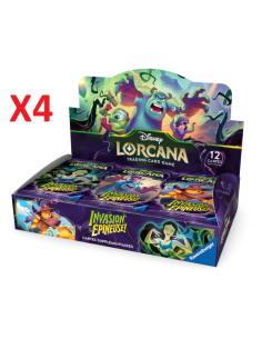 Carton de 4 Displays Disney Lorcana Chapitre 13 : Invasion Épineuse FR