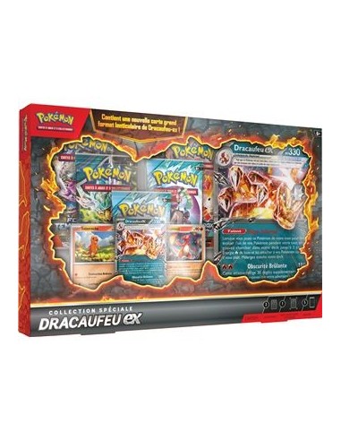 Coffret Pokémon Dracaufeu ex officiel avec carte promo et boosters