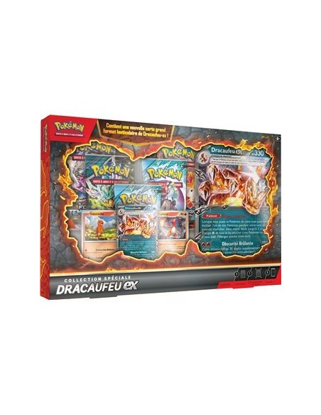 Coffret Pokémon Dracaufeu ex officiel avec carte promo et boosters