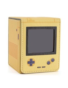 Venssu Deck Box With Window Retro Gaming Console Yellow avec fenêtre pour carte TCG