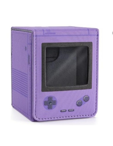 Venssu Deck Box With Window Retro Gaming Console Purple avec fenêtre pour carte TCG