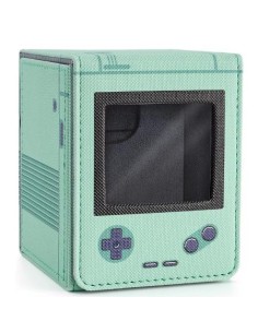 Venssu Deck Box With Window Retro Gaming Console Green avec fenêtre pour carte TCG