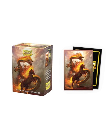 Dragon Shield Fire Horse 2026 100 protège-cartes Standard Matte Dual Art