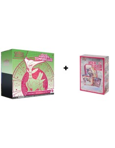 ETB Pokémon Forces Temporelles Vert-de-Fer avec Coffret Rosemary chinois simplifié et protection acrylique