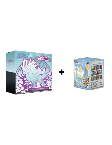 ETB Pokémon Forces Temporelles Serpente-Eau avec Coffret Métal Illustration Rare chinois simplifié et protection acrylique
