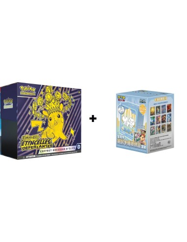 ETB Pokémon Étincelles Déferlantes avec Coffret Métal Illustration Rare chinois simplifié et protection acrylique