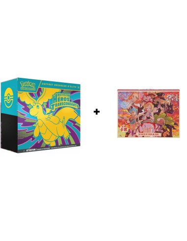 ETB Pokémon Héros Transcendants avec Coffret Nacchara chinois simplifié et protection acrylique