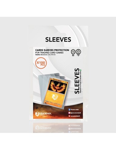 Phoenix Shield Sleeves Standard x100 protège-cartes pour Pokémon One Piece Magic Lorcana et TCG