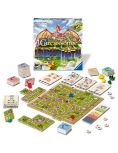 Carcassonne Labyrinth jeu de société Ravensburger mélangeant Carcassonne et Labyrinthe 2