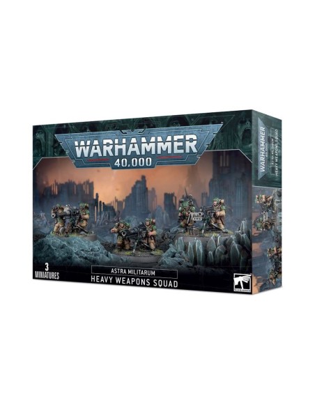 Warhammer 40K Astra Militarum Escouade d'Armes Lourdes avec trois équipes