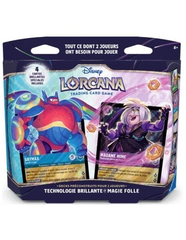 Double Deck Disney Lorcana Hyperia City Magie vs Science avec Baymax et Madame Mim