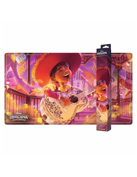 Tapis de jeu Disney Lorcana Hyperia City Chapitre 14 Coco avec Miguel