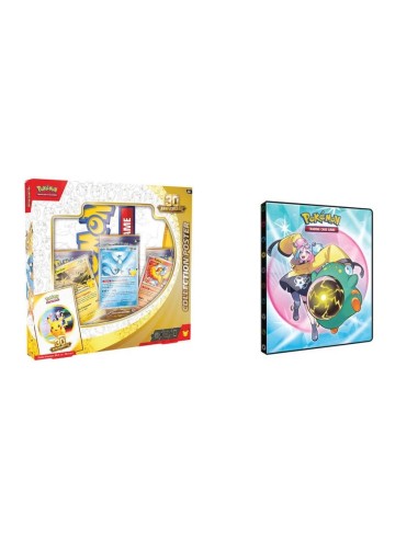 Pack Pokémon 30ᵉ Anniversaire Coffret Poster avec portfolio Pokémon aléatoire