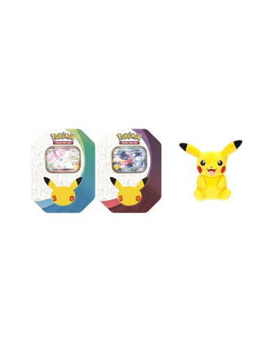 Pack Pokémon 30ᵉ Anniversaire avec Pokébox Nymphali-ex et Amphinobi-ex et peluche Pokémon 20 cm
