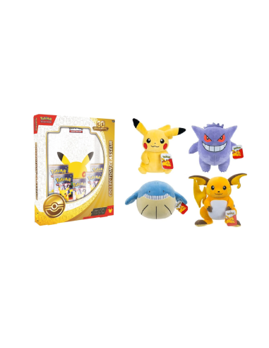 Pack Pokémon 30ᵉ Anniversaire Collection Classeur 5 boosters avec peluche Pokémon 30 cm aléatoire