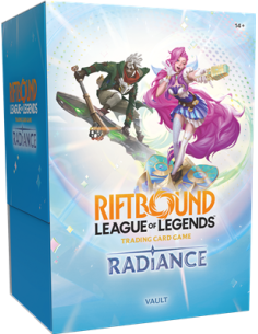 Riftbound Radiance Vault anglais avec 6 boosters 36 runes et 3 jetons Full Art foil
