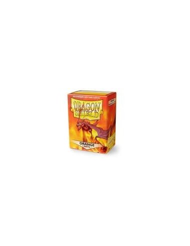 Dragon Shield Matte Orange x100 - Sleeves premium pour jeux de cartes à collectionner