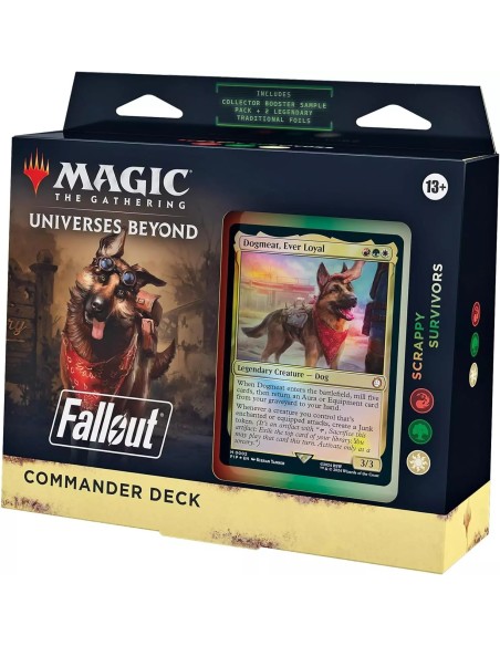 Deck Commander Magic The Gathering Fallout Scrappy Survivors anglais avec Canigou Dogmeat