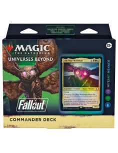Deck Commander Magic The Gathering Fallout Mutant Menace anglais avec The Wise Mothman et marqueurs radiation