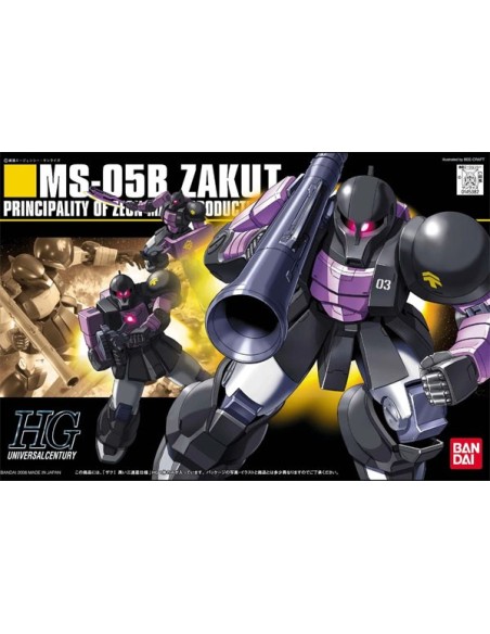 Maquette Gundam Gunpla HGUC 068 Zaku I Black Tri-Stars à l'échelle 1/144 de Bandai