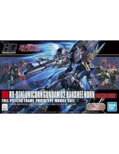Maquette Gundam Gunpla HGUC n°153 RX-0 Banshee Norn Unicorn Mode à l'échelle 1/144 de Bandai