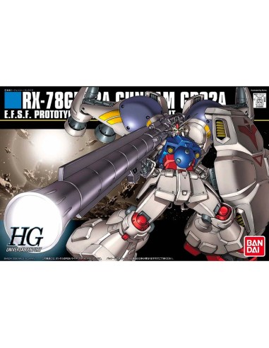 Maquette Gundam Gunpla HGUC n°066 RX-78GP02A Physalis à l'échelle 1/144 de Bandai avec Atomic Bazooka et bouclier