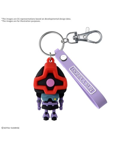 Porte-clés Gundam Dompla-Kun en caoutchouc 3D avec relief, accessoire de collection Mobile Suit Gundam