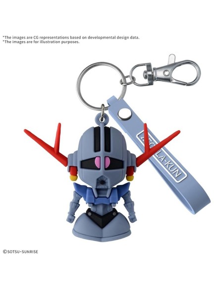 Porte-clés Gundam Zeopla-Kun en caoutchouc 3D avec relief, accessoire de collection Mobile Suit Gundam