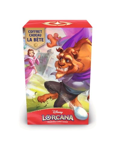 Coffret cadeau La Bête Disney Lorcana Hyperia City Chapitre 14 francais avec carte promotionnelle 5 boosters