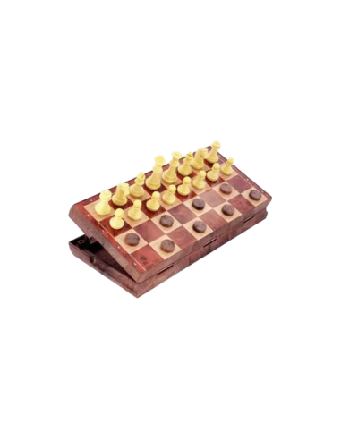 Échecs Et Dames Magnétiques 24X24 Cm
