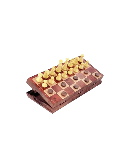 Échecs Et Dames Magnétiques 24X24 Cm